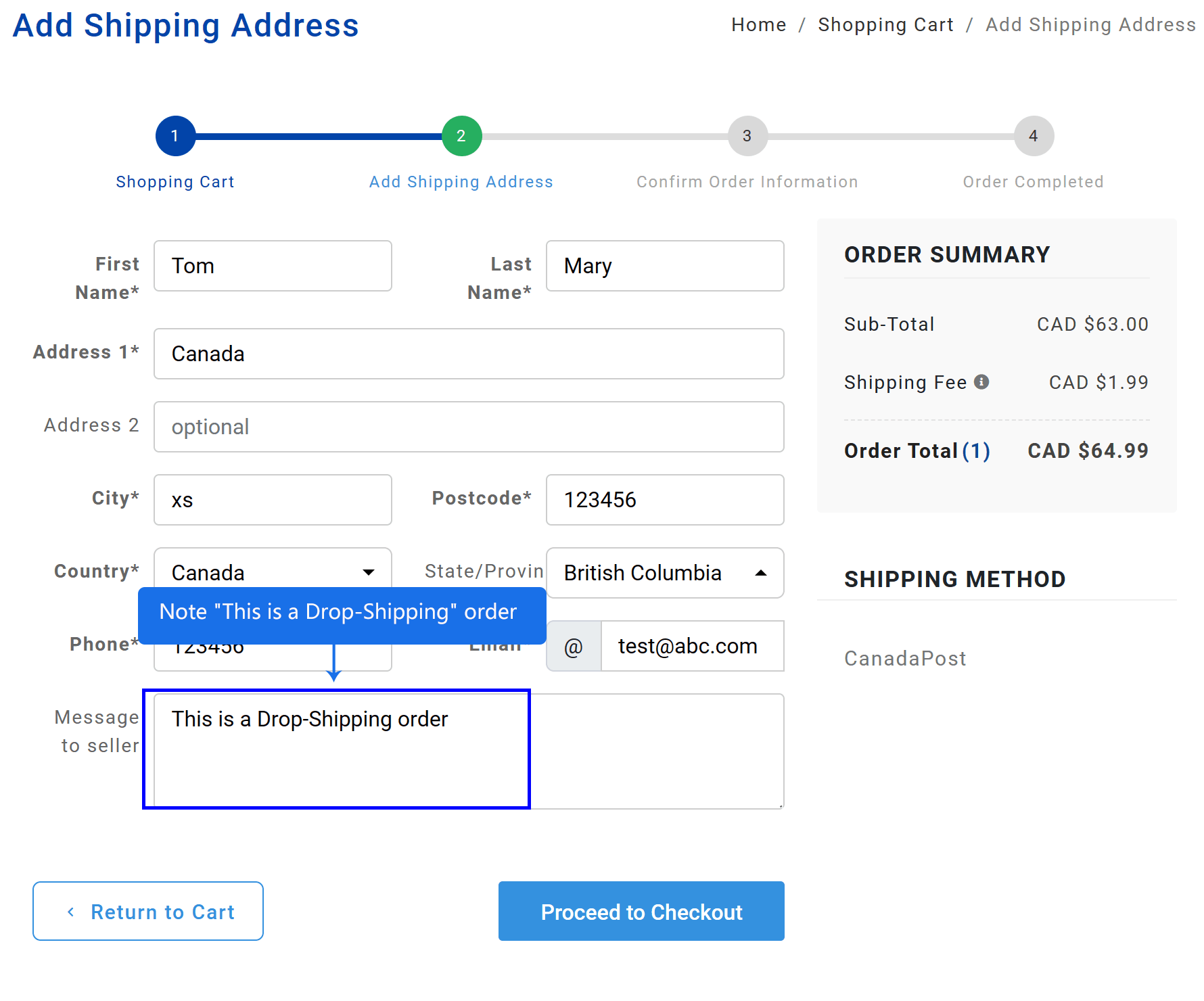 Drop shipping